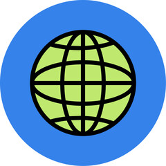 Earth Grid Icon
