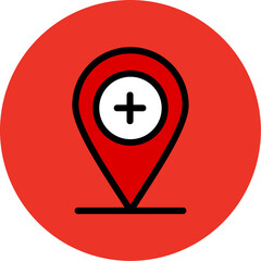 Obraz premium Add Location Icon