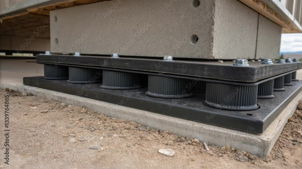 Poster adjustable support stands ensure stability and leveling for concrete foundation blocks, crucial for 