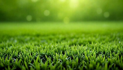 Naklejka premium Vibrant Green Turf Texture in Soft Daylight
