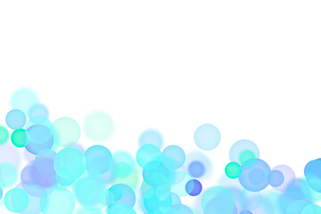 Blue bublle on white background 