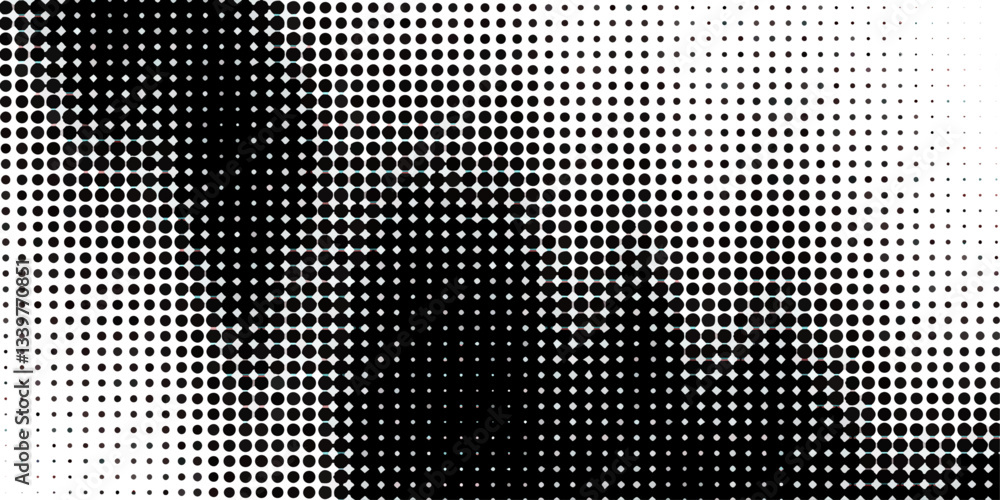 Poster monochrome halftone pixelated background.halftone fade effect for graphic design. vector. halftone. 