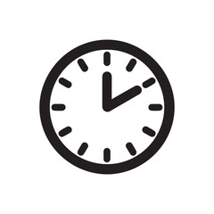 Clock icon in trendy flat style isolated on background. Clock icon Vector illustration