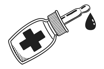 medical drops icon on vector illustration