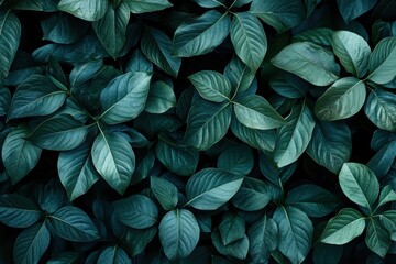 Fototapeta premium 濃い緑の葉が広がる植物の群生
