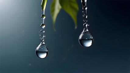 drops of dew on a plant