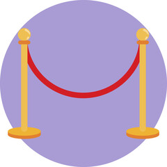 A temporary barricade used to guide or restrict movement in a nightclub setting.