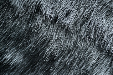 grey fur texture macro, gray faux fur texture close-up