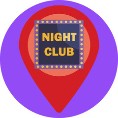 Geolocation marker showing where the night club is situated.