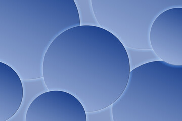 Abstract background featuring overlapping blue circles and smooth gradient transitions