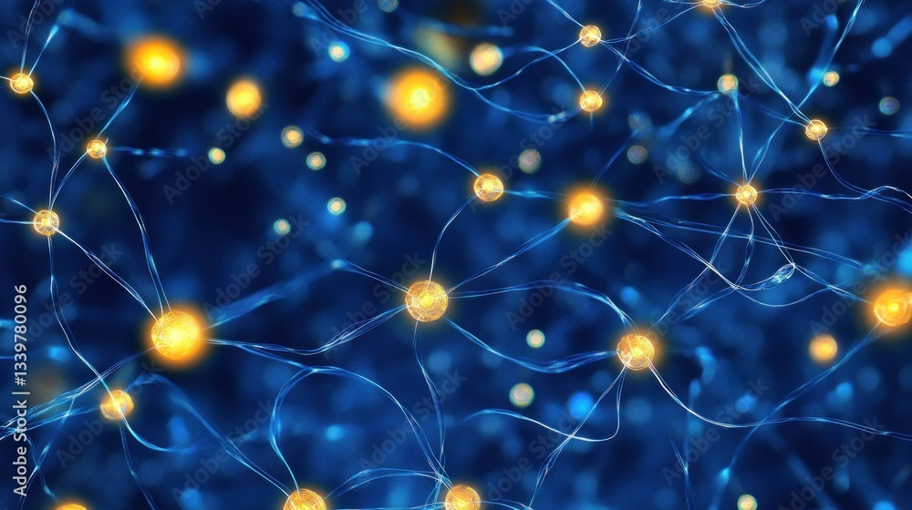 Aufkleber intricate neural network: a microscopic view of the brain's complex connectivity