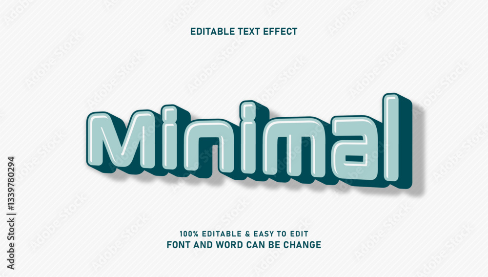 Aufkleber minimal editable text effect