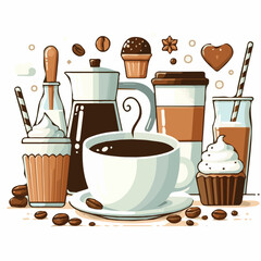 coffee, drink, beverage, cafe, cup, background, caffeine, espresso, aroma, mug, morning, food, hot, brown, closeup, breakfast, black, dark, fresh, white, mocha, cappuccino, isolated, break, design, la