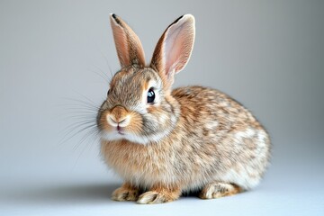 Obraz premium Close up of a cute brown rabbit in soft light