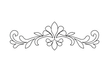 Elegant Floral Flourish Design Printable Vintage Ornament