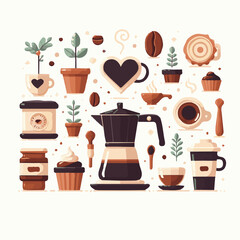 coffee, drink, beverage, cafe, cup, background, caffeine, espresso, aroma, mug, morning, food, hot, brown, closeup, breakfast, black, dark, fresh, white, mocha, cappuccino, isolated, break, design, la