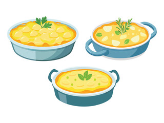 vector illustration of a Gratin Dauphinois