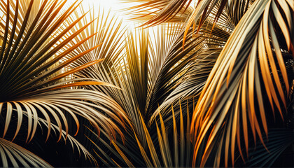 Golden Palm Leaves