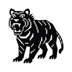 vector illustration of a cartoon lion