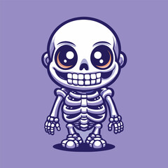 Vibrant and Captivating Skeleton Illustration in Pop Art Style