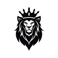 lion head vector illustration mascot logo