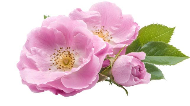 a pink damascena studio light isolated on transparent background. PNG