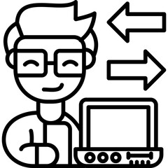 Data Exchange Icon Vector Element
