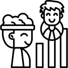 Thinker Icon Vector Element