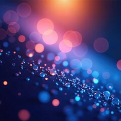 Shimmering blue particles, abstract bokeh backdrop , nebula, subtle, abstract