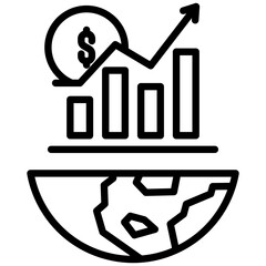 Green Economy icon in Outline Style. Simple Vector Design. Simple Vector Outline Icon