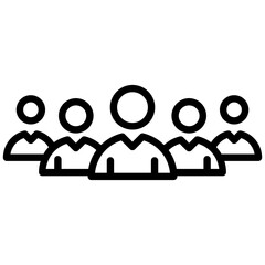 Community icon in Outline Style. Simple Vector Design. Simple Vector Outline Icon