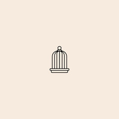 Bird Cage icon flat vector design.