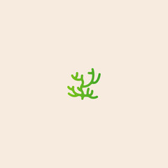 Coral icon flat vector design. 