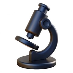 A Simple Black Silhouette of a Microscope Scientific Illustration
