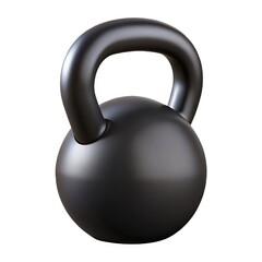 Black Kettlebell Strength Training Equipment Silhouette