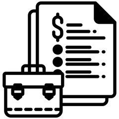 Job Offer icon in Mix Filled Style. Simple Vector Design. Simple Vector Outline Filled Icon