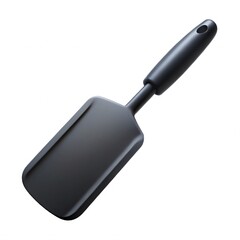 Black Silicone Spatula Flat Wide Cooking Utensil for Baking and Cooking