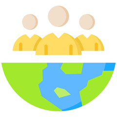 Diversity icon in Flat Color Style. Simple Vector Design. Simple Vector Flat Icon