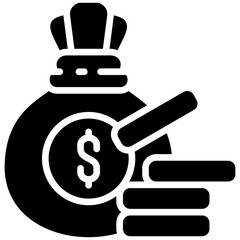 Money icon in Glyph Style. Simple Vector Design. Simple Vector Glyph Icon