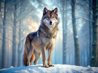 Obraz premium Majestic Wolf, Powerful Predator, Wildlife Photography