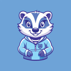 Obraz premium Intricate Vector Illustration of a Majestic Badger in EPS 10 Format