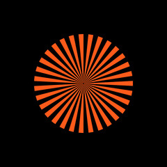 Optical illusion tunnel. Black and white op-art tunnel.