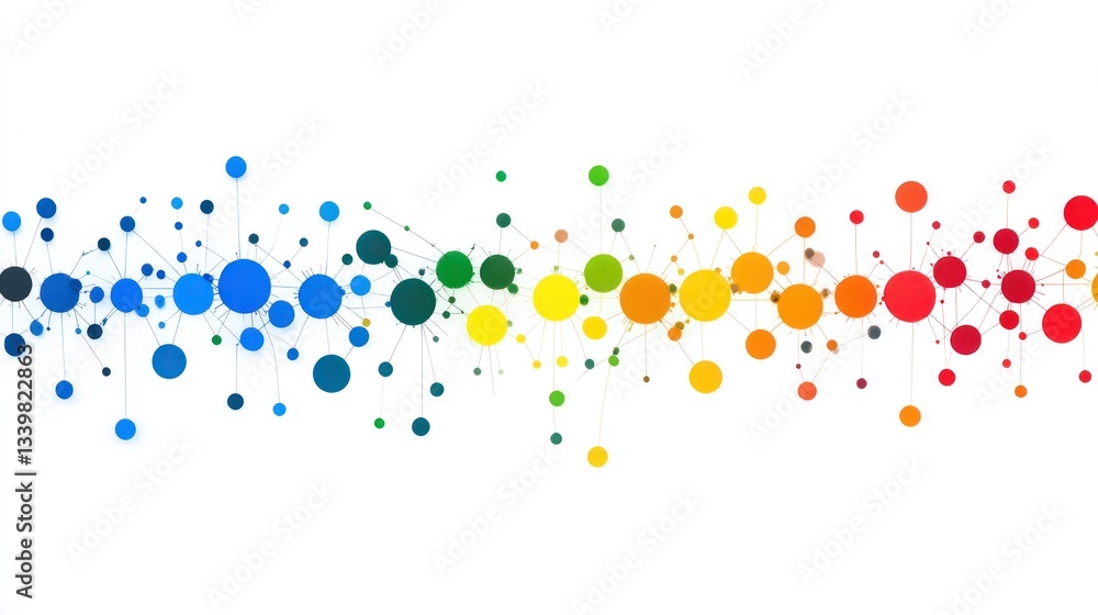 Poster abstract colorful network connection graphic design
