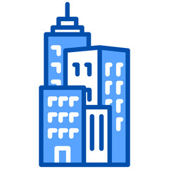 Company icon in Blue Color Style. Simple Vector Design. Simple Vector Flat Icon
