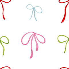 Watercolor Seamless Pattern, Flowers, Bows, Rainbow, Watercolor Scrapbook Papers, Digital Background, Watercolor Paper Set, Digital Paper, Fabric Pattern, Cute Baby Patterns, Nursery Pattern