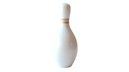 White bowling pin isolated on white background