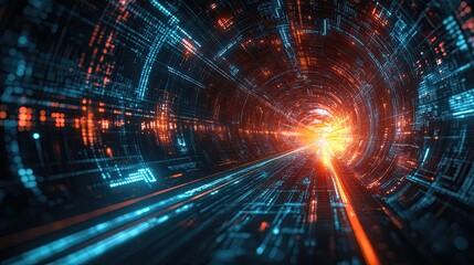 Obraz premium Virtual Backgrounds Featuring Immersive Virtual Worlds, High-Tech Environments, and Futuristic Digital Designs, Perfect for Virtual Reality, Digital Platforms, and Cyber Experiences in Design Projects