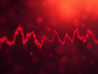 Stock Market Crash Alert: Red Chart Plunge Visualizing Financial Loss & Economic Crisis