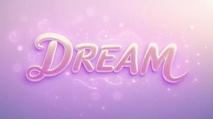 Dreamy Pink Background: Whimsical Typography and Magical Vector Art Illustration