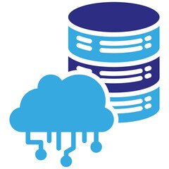 Data storage icon in Glyph Dual Color Style. Simple Vector Design. Simple Vector Glyph Icon